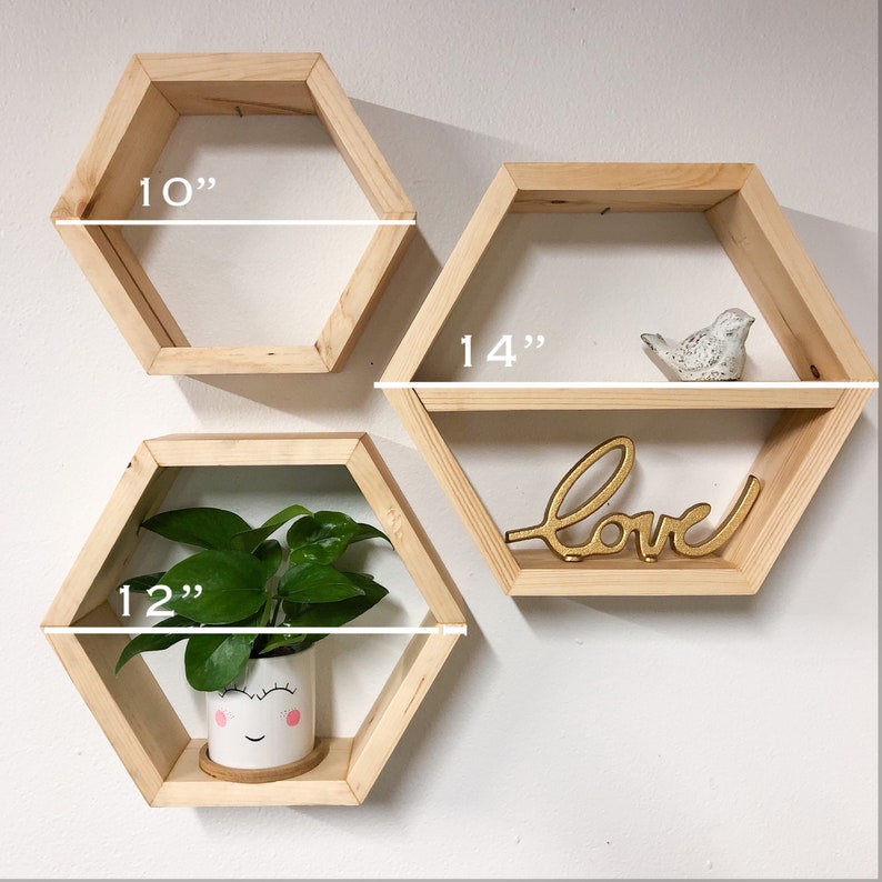 Hexagon Shelving Plant Shelves Shelves Deep 3.5 Etsy