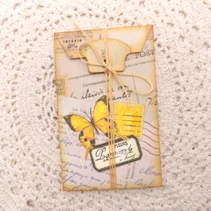 Handmade Decorated Coin Envelope Pocket Tuck Gift Card Holder for Journaling Scrapbooking #180