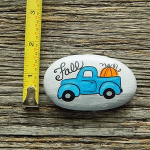 Fall Vintage Painted Rock, Decorative Accent Stone, Paperweight image 2