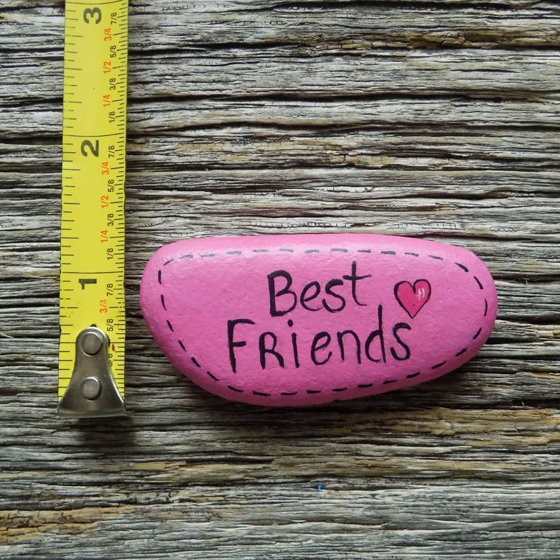 Best Friends Painted Rock Decorative Accent Stone Etsy