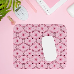 Kersenbloesem muismat (rechthoekig), bloemen bureauaccessoires, roze kantoorinrichting, cadeau collega, gamingmuismat, muismat
