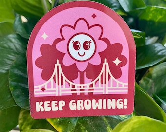 The Babe Area sticker, handmade sticker, 1 Sticker 3in, Golden Gate Bridge glossy sticker, San Francisco Bay Area sticker