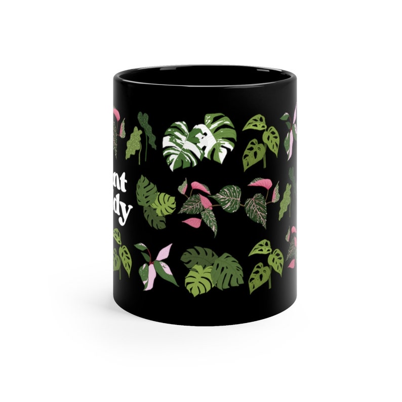 Plant Daddy 11oz Black Mug, mug for dad, indoorplant mug, image 3