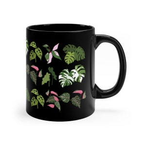 Plant Daddy 11oz Black Mug, mug for dad, indoorplant mug, image 4