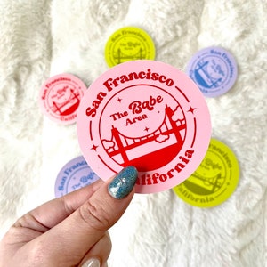 The Babe Area sticker pack, handmade waterproof sticker, 3 stickers, San Francisco stickers, Bay Area sticker