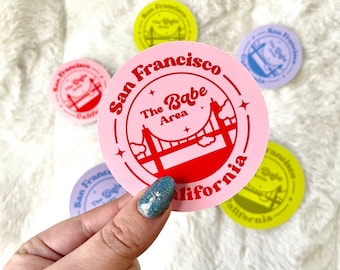 San Francisco Sticker Pack: The Babe Area, Golden Gate Bridge (3-inch)