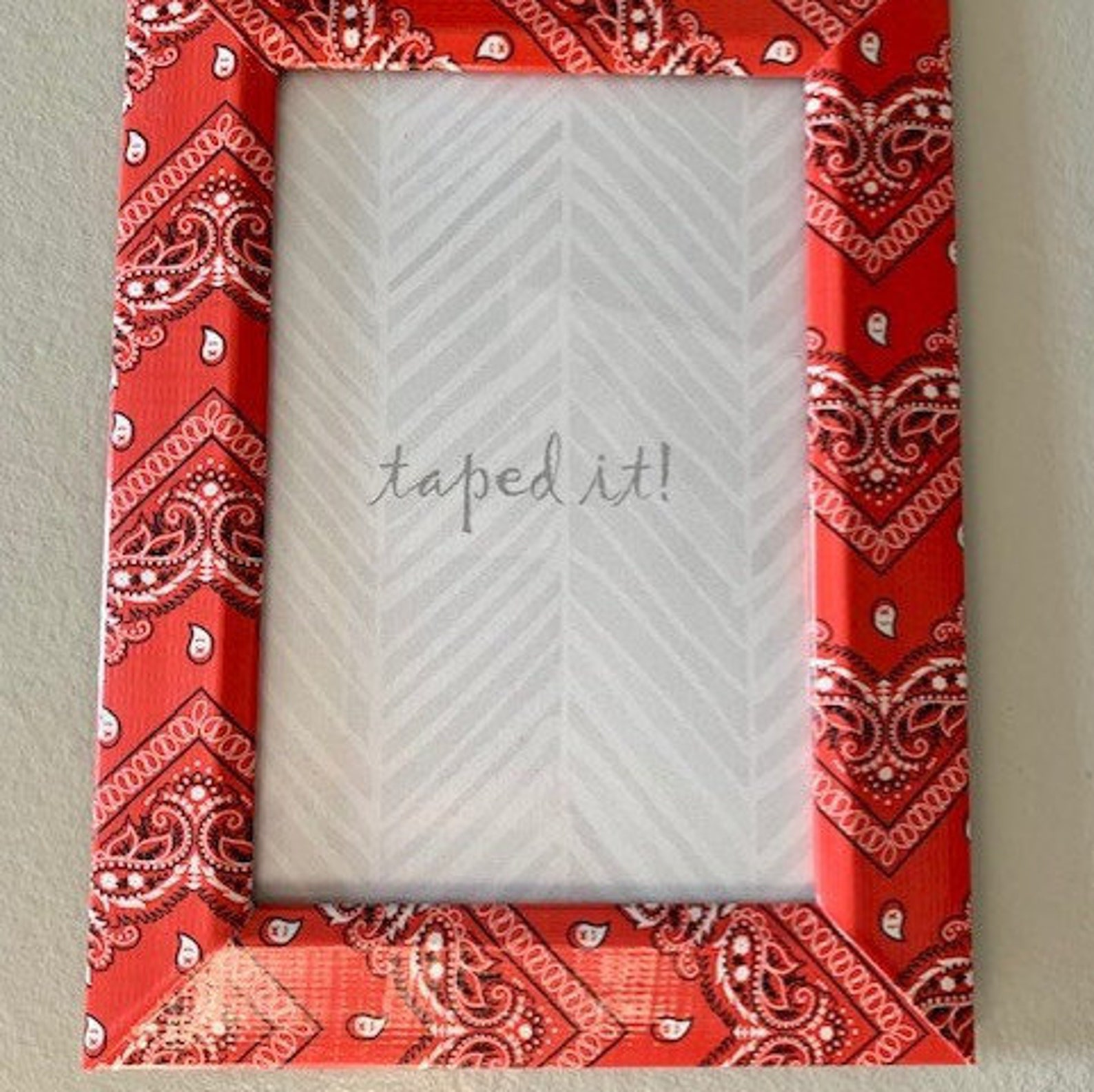 Red Bandana Picture Frame Photo Frame Frame Etsy