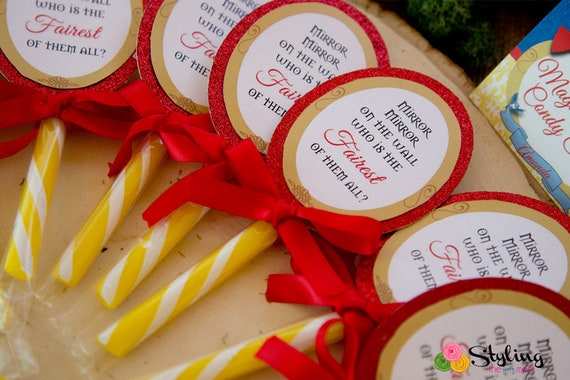 Snow White Inspired Candy Stick Labels Il_570xn