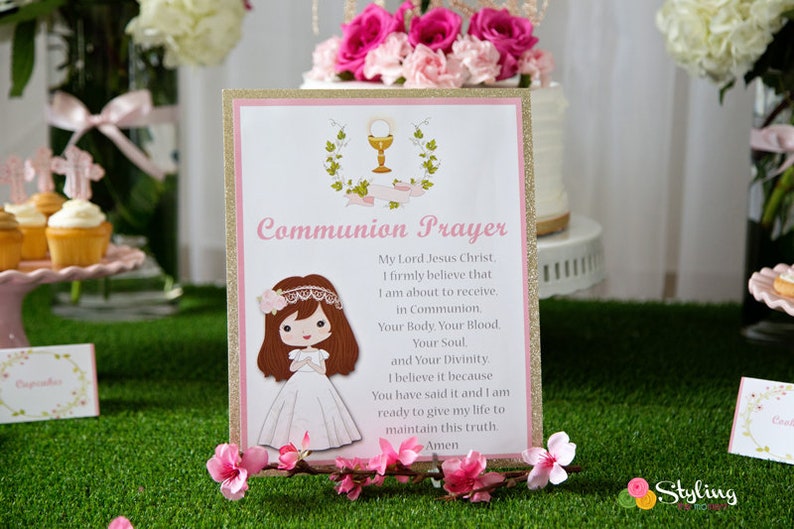 First Communion Bookmark Printable | Etsy