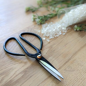 Vintage Style Metal Scissors, Rustic Farmhouse Decor, Embroidery Scissors, Leather Craft Scissors, Extra Sharp Study Scissors, Crafting Tool image 1