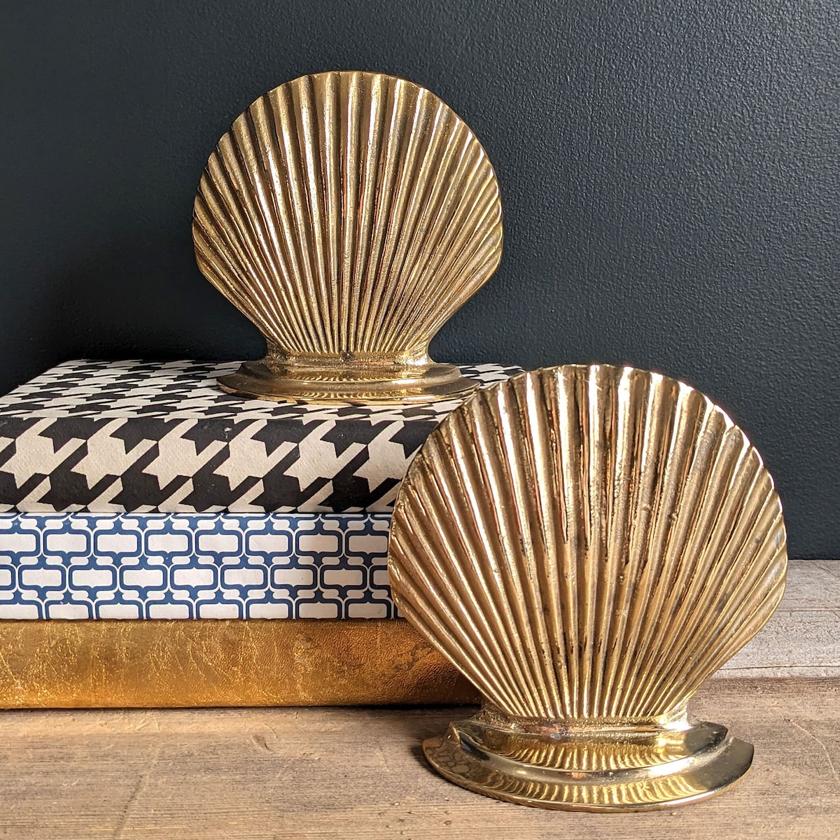 Vintage Brass Bookends Gold Sea Shell Coastal Decor Mid Century Home Decor Vintage Gifts for Book Lovers MCM Unique Gifts - Etsy