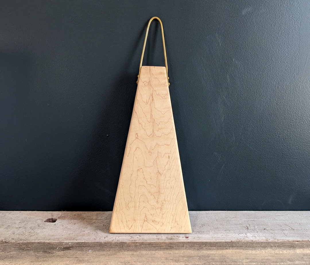 Vintage Wood and Brass Hanging Cutting Board Etsy