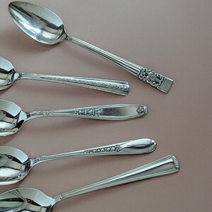 Tablespoons Vintage Silver Flatware Mis Matched Set Reusable Table Setting Brunch Silverware Antique Mix and Match Place Setting image 2