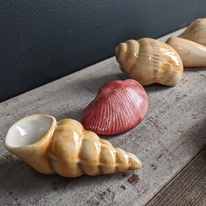 Coastal Home Decor Vintage Sea Shell Decoration Beach House Ocean Theme Ceramic Table Decor image 5