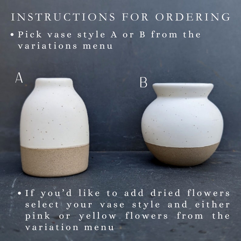 Ceramic Pottery Minimal Bud Vase Boho Decorative Pottery Mini Flower Vase for Dried Flowers Rustic Decor for Unique Gift Ideas image 4