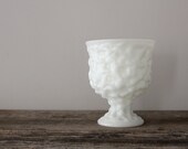 Vintage Goblet Style Milk Glass Vase