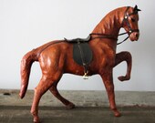 Vintage Leather Horse Figure