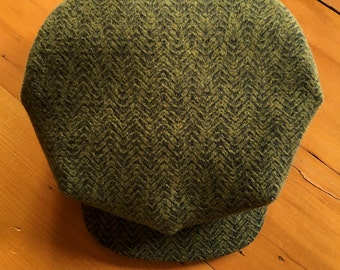 The FIVE POINTS - 1910s-Pattern Flat Cap in Vintage Chevron Wool - Made to Order