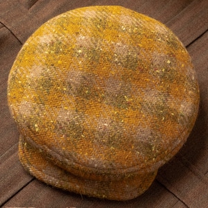 THE BAUHAUS - 1910s-Pattern Flat Cap with Vintage Check Wool Tweed - Size 58+
