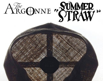 THE ARGONNE 'Summer Straw' - Bespoke 1920's Style Four-Panel Eight Dart Flat Cap in Hand-Woven Hemp Straw - Made to Order