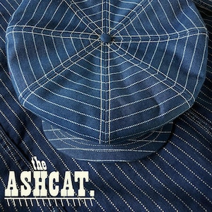 The ASHCAT - 1920s-Style Workwear Railroad 8/4-Panel Cap in Japanese Wabash-Stripe Cloth - Made to Order