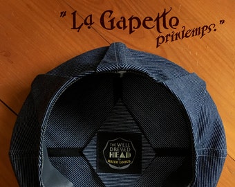 LA GAPETTE Printemps Casquette - 1913-Pattern 4/4 Panel Darted Cap with Novelty Norfolk Pleats - Made to Order