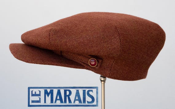 LE MARAIS - 1920s-Pattern Casquette Flat Cap in Vintage Dormeuil Tweed and c.1920s Hardware - Made to Order