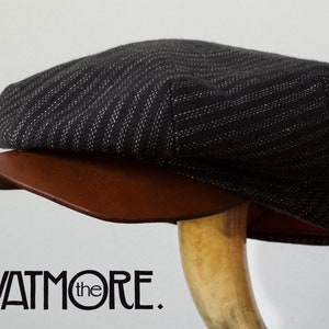 The WATMORE - 1920s-Pattern Narrow-Profile Flat Cap in c.1920s Bulgarian Cotton, Horsehide Peak & 1930s French Cotton Liner - Made to Order