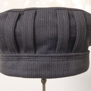 The ARCHER - 1910s-Pattern Fancy Flat Cap with Norfolk Pleat Back and Band in 1940s French Côte de Cheval Workwear Cotton - Made to Order