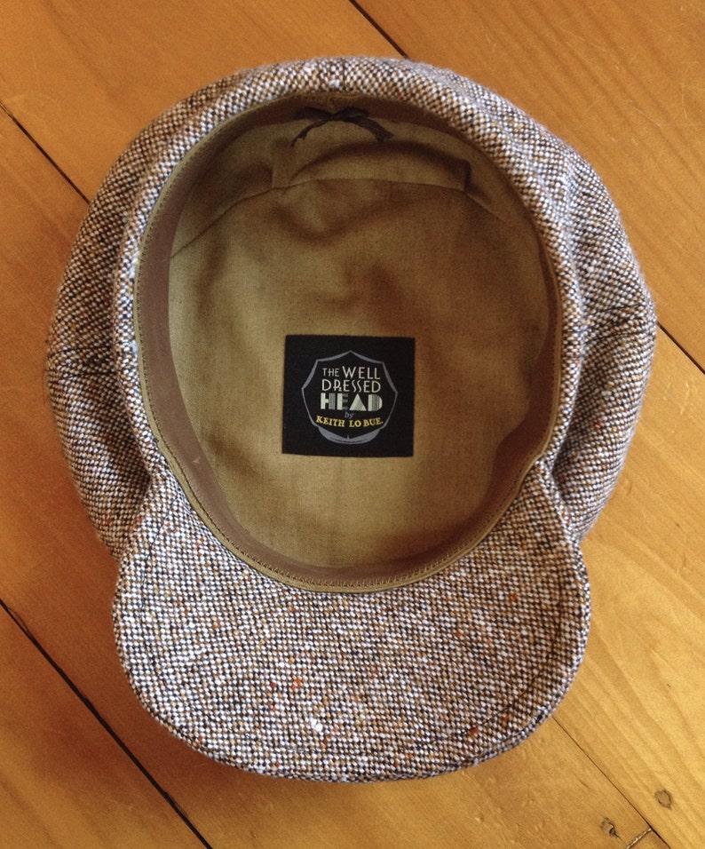 THE CLOVER Cap 1920s-Pattern 4/4 Panel Cap in Vintage Tweed Made to Order image 2
