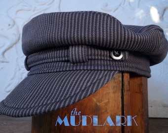 The MUDLARK 1940s-pattern French Worker's Cap in Genuine 1940s Heavy French Workwear Trouser Cotton - Made to Order