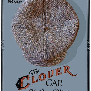 THE CLOVER Cap 1920s-Pattern 4/4 Panel Cap in Vintage Tweed Made to Order image 1