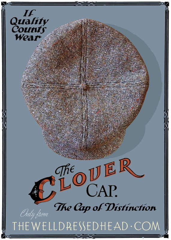THE CLOVER Cap 1920s-pattern 4/4 Panel Cap in Vintage Tweed - Etsy