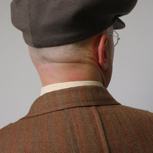 The BANTAM Norfolk-Pleated Fancy 1910s-Pattern Flat Cap in Vintage Suiting Wool Made to Order image 10