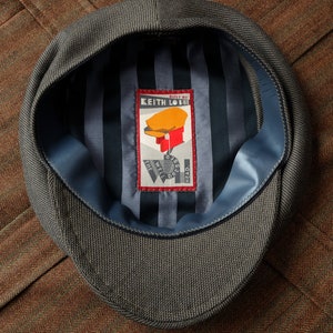 The BANTAM Norfolk-Pleated Fancy 1910s-Pattern Flat Cap in Vintage Suiting Wool Made to Order imagen 7