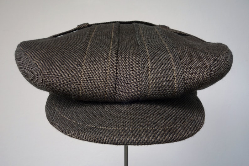 The BANTAM Norfolk-Pleated Fancy 1910s-Pattern Flat Cap in Vintage Suiting Wool Made to Order imagen 4