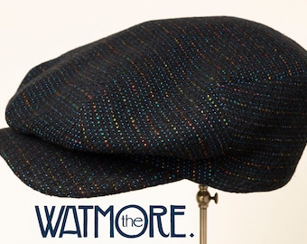 The WATMORE - 1920s-Pattern Narrow-Profile Flat Cap in Vintage Couture Italian Merino Wool - Made to Order