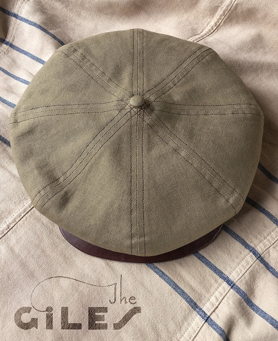 THE GILES - 1920s Style 8/4 Newsboy Cap in Vintage Linen and