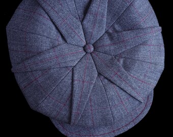 L'Étoile (The Star) - Novelty 1922 Pleated Fancy 6/3 Cap in 1940s Australian Vicars Suiting Wool - Made to Order