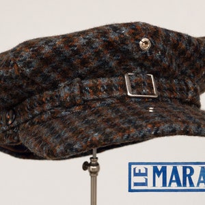 LE MARAIS - 1920s-Pattern Casquette Flat Cap in Vintage Rusty Tweed and c.1920s Hardware - Made to Order