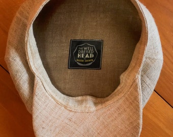 The FIVE POINTS 'Summer Straw' - 1910's-Pattern Flat Cap in Hand-Woven Undyed Hemp Straw - Made to Order