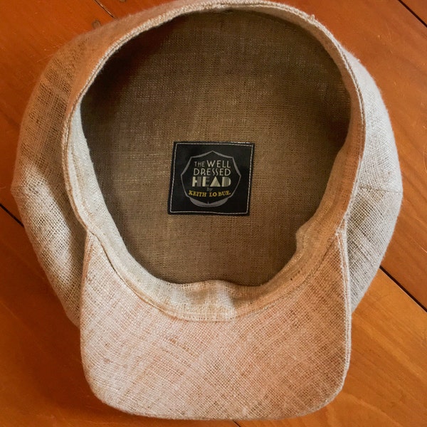 The FIVE POINTS 'Summer Straw' - 1910's-Pattern Flat Cap in Hand-Woven Undyed Hemp Straw - Made to Order