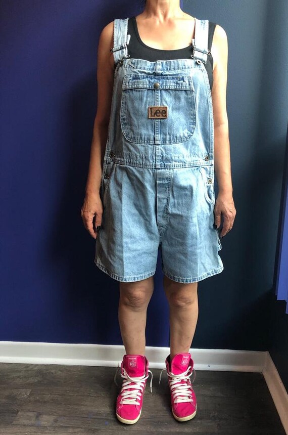 90s Light Blue Lee Denim Overalls, Dungaree, Jumps