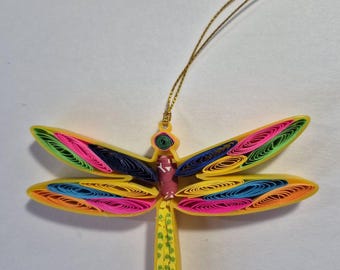 3D Quilling Butterfly Ornament – Handmade Paper Art Fridge Magnet or Hanging Decor Gift