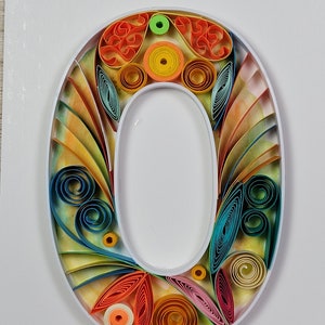 Quilled Letter O Wall Art – Personalized Monogram Gift, Handmade Framed Paper Quilling, Home Decor for Any Occasion , Birthday Gift,
