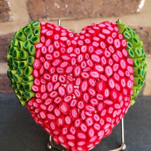 Handmade The Red Heart Paper Quilling Artwork | 6” x 6” 3D Quilling Art | Unique Personalized Gift for Home, Office & Special Occasions
