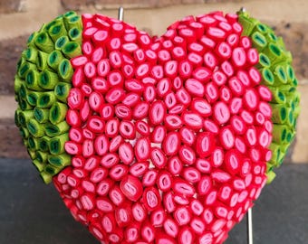 Handmade The Red Heart Paper Quilling Artwork | 6” x 6” 3D Quilling Art | Unique Personalized Gift for Home, Office & Special Occasions