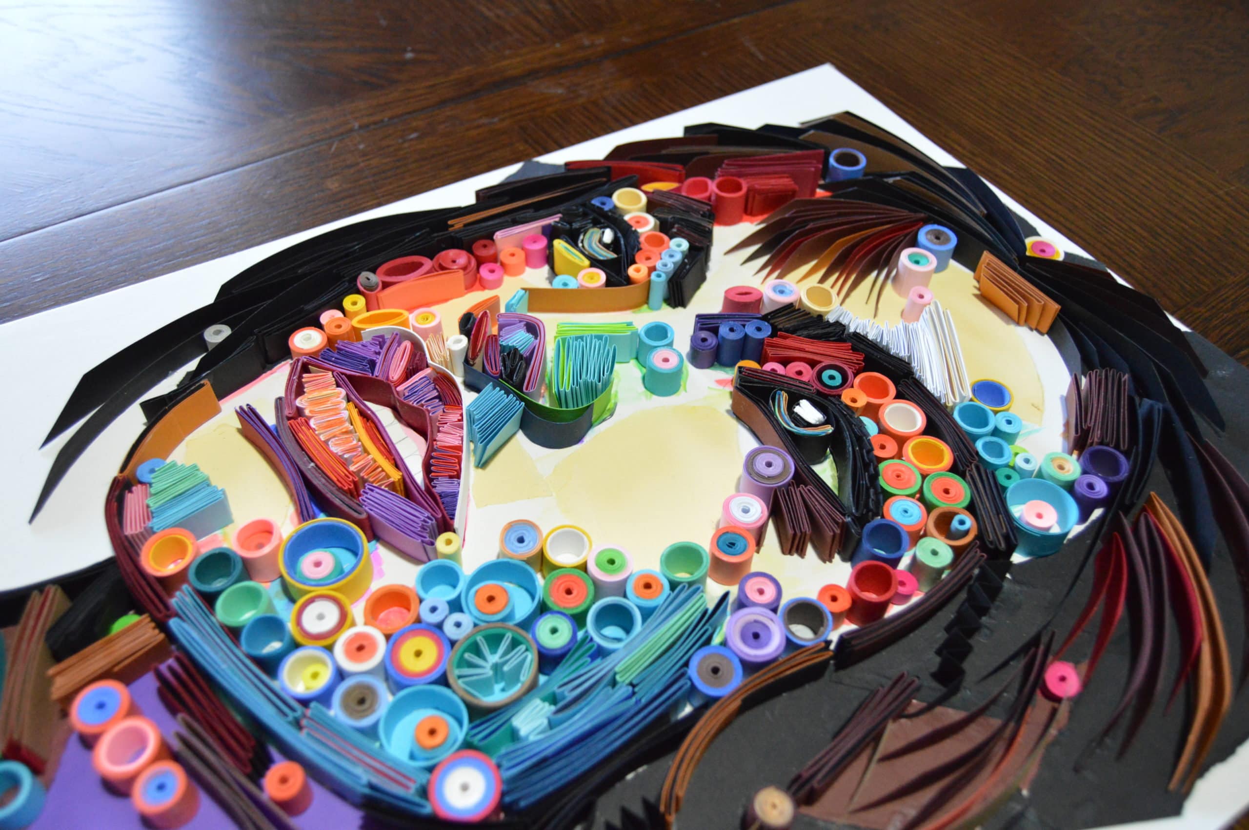 The Grayed Eye Quilled Paper Art 1915 Original Handmade - Etsy