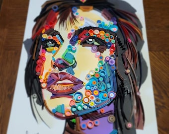 The Grayed Eye - Quilling Wall decor - Unique gift - Paper Quilling - personalized gift - Valentine's day Gift - birthday's gift - Paper Art