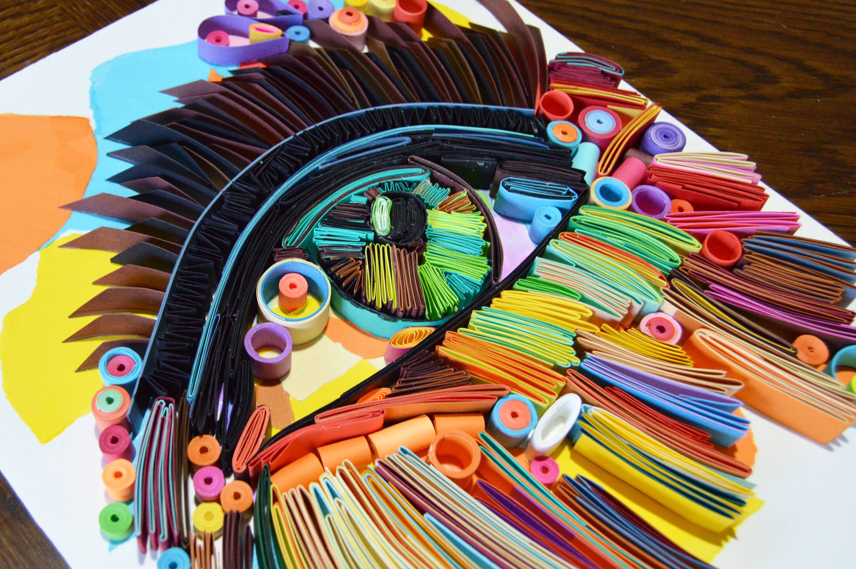 The Eye 15x12 Quilled Paper Art Framed Etsy